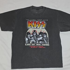 KISS Tour T-Shirt - Black Wash Large